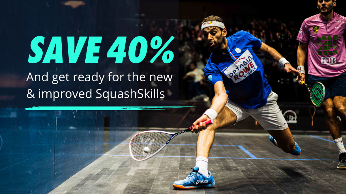SAVE 40 and get ready for the new & improved SquashSkills SquashSite